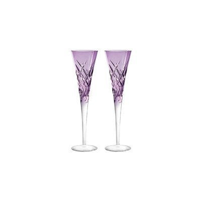 Duchesse Encore Toasting Champagne Flute Glass (Set of 2) Color: Lavender