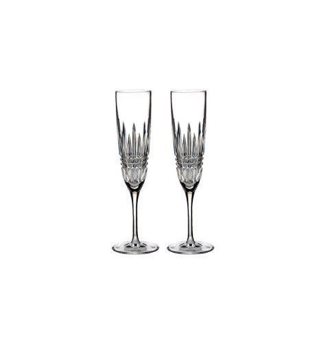 Waterford Lismore Diamond Flute, Set of 2