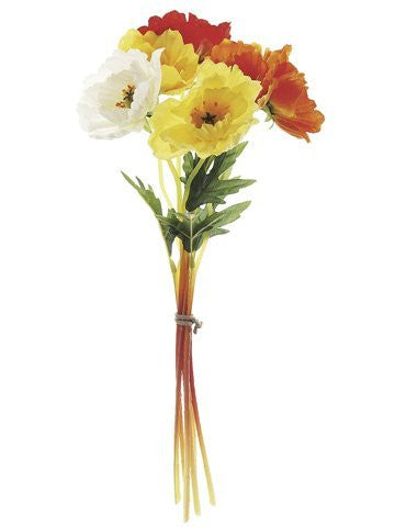 12" Poppy Artificial Flower Bundle