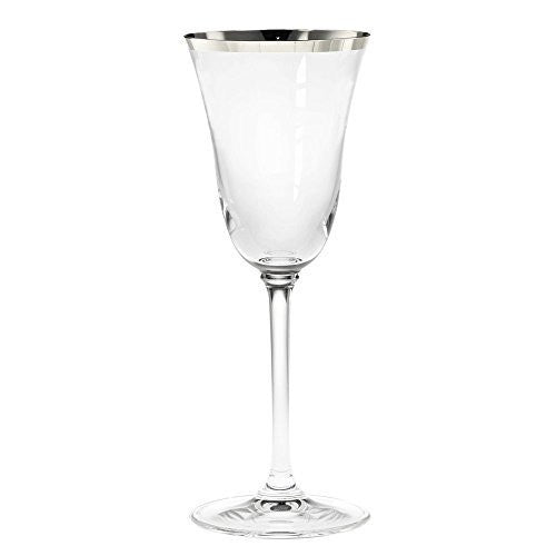 Wedgwood Classic Banded Platinum Goblet, Clear