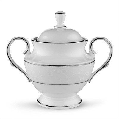 Lenox 6141295 Opal Innocence Sugar Bowl with Lid,
