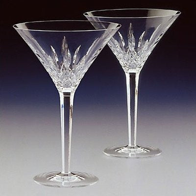 Waterford Crystal Lismore Tall Martini Glasses, Pair