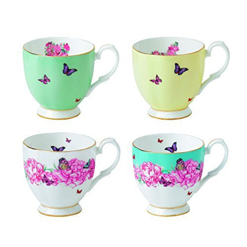 Royal Albert Miranda Kerr Vintage Mugs (Set of 4), 10.5 oz