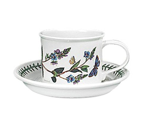 Portmeirion Botanic Garden Drum-Shaped Breakfast Cup and Saucer, Set of 6