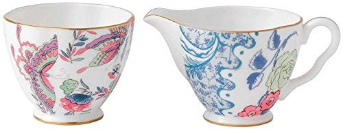 Wedgwood Harlequin Butterfly Bloom Ceramic Creamer and Sugar Cup