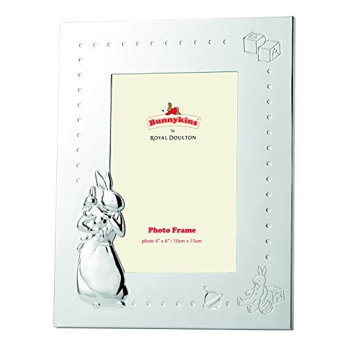 Royal Doulton Bunnykins Frame, 4 by 6-Inch, Silver
