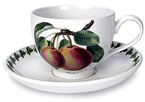 Portmeirion Pomona Teacup and Saucer Traditional Shape Set of 6