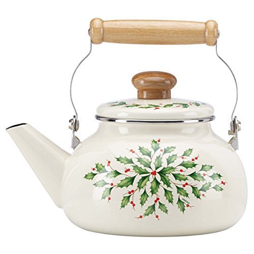 Lenox Holiday Enamel Tea Kettle