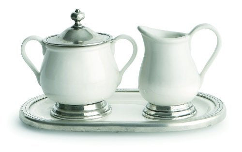 Arte Italica Tuscan Creamer & Sugar with Tray