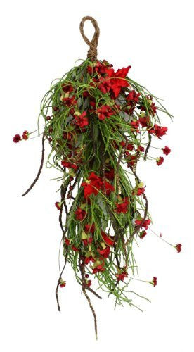 Artifcial Holiday Lily Blossom 30" Teardrop, Red