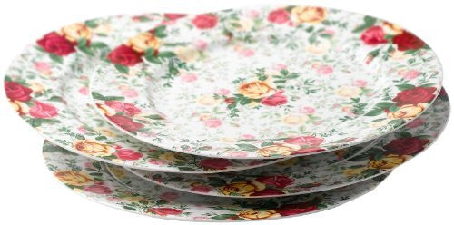 Royal Albert Country Rose Chintz Dinner Plates, Set of 4