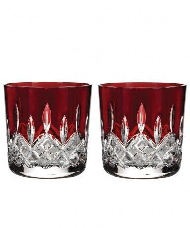 Waterford Lismore Red Tumbler, Pair