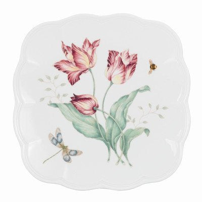 Butterfly Meadow 9" Square Accent Plate [Set of 4]