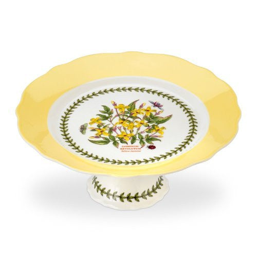PORTMEIRION BOTANIC GARDEN TERRACE Scalloped edge footed cake plate medium