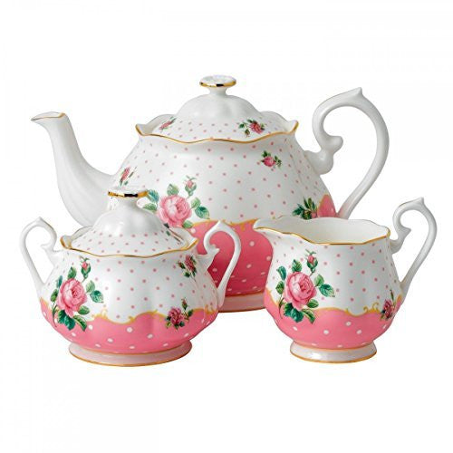 Royal Doulton 3-Piece New Country Roses Tea Party Cheeky  Set, Pink