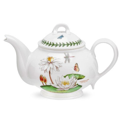 PORTMEIRION EXOTIC BOTANIC GARDEN Teapot romantic shape white water lily