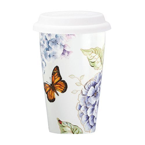 Lenox Butterfly Meadow Blue Thermal Mug, White