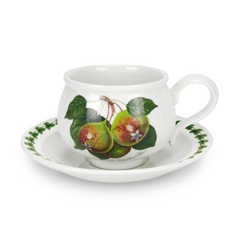 Portmeirion Pomona Teacup and Saucer Romantic Shape Set of 6