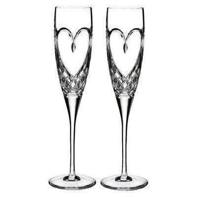 Waterford Love True Love Flute Pair