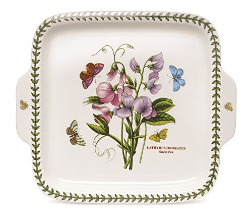 Portmeirion Botanic Garden Square Dessert Dish with Handles