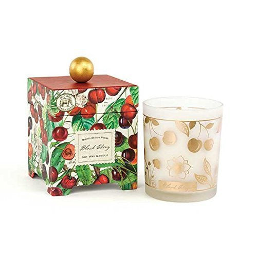 Michel Design Works 14-ounce, Gift Boxed Large Soy Wax Candle, Black Cherry