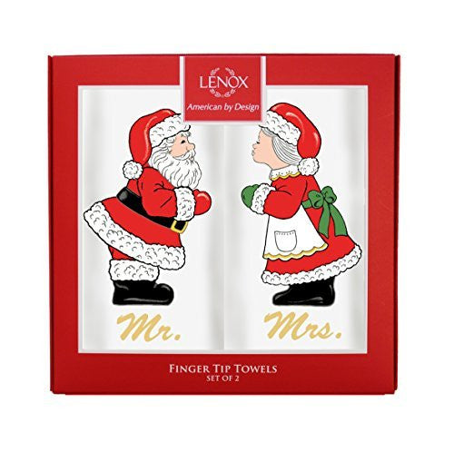 Lenox Mr & Mrs Claus 2-Piece Fingertip Towel Set