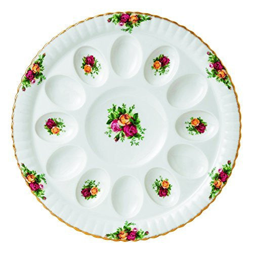 Royal Albert Old Country Roses Deviled Egg Dish, 11.5"