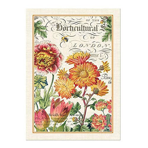 Michel Design Works Blooms and Bees Cotton Kitchen Towel, Multicolor