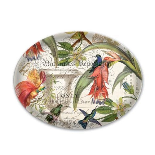 Michel Design Works Glass Soap Dish, Enchanted Garden