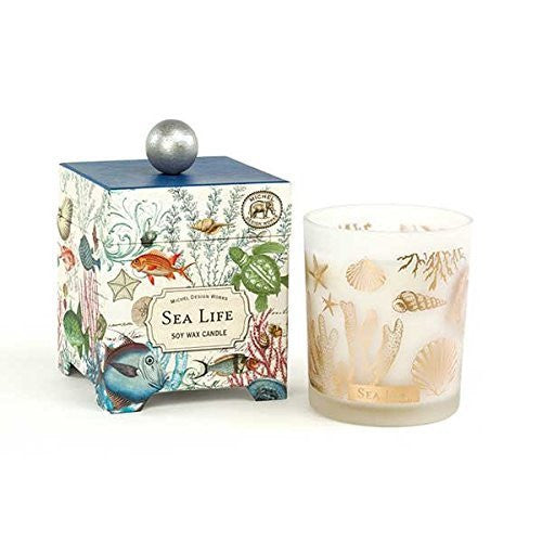 Michel Design Works 14-ounce, Gift Boxed Large Soy Wax Candle, Sea Life
