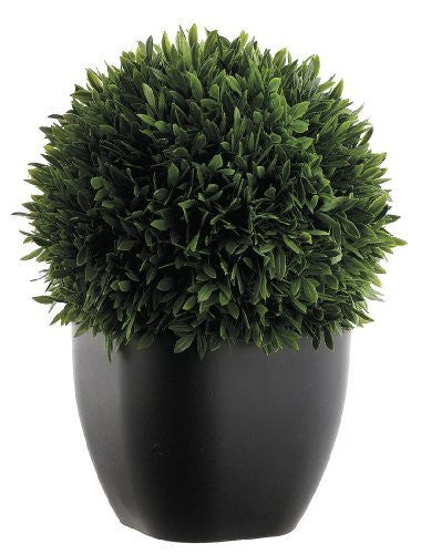 11" Artificial Tea Leaf in Plastic Pot