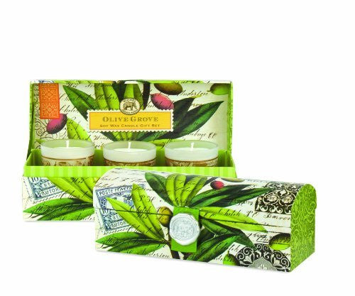 Michel Design Works Triple Soy Wax Votive Candle Gift Set in Keepsake Box, Ol...