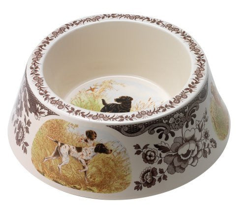 Spode Woodland Hunting Dogs Dog Bowl