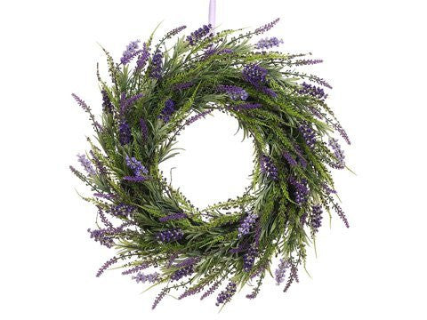 20" Lavender Twig Wreath Two Tone Lavender (Pack of 2)