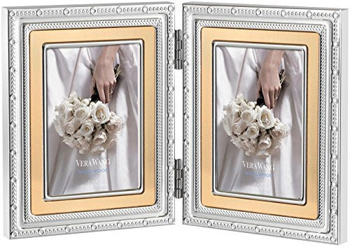 Wedgwood Vera Wang with Love Folding Frame, 2 by 3-Inch, Gold
