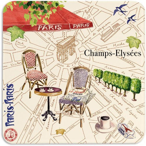 GIEN France PARIS-PARIS Collection Set of 6 Acrylic Coasters