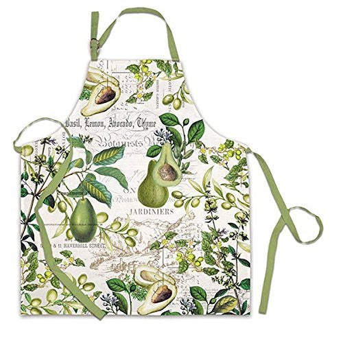 Michel Design Works Avocado Cotton Chef Apron, Green