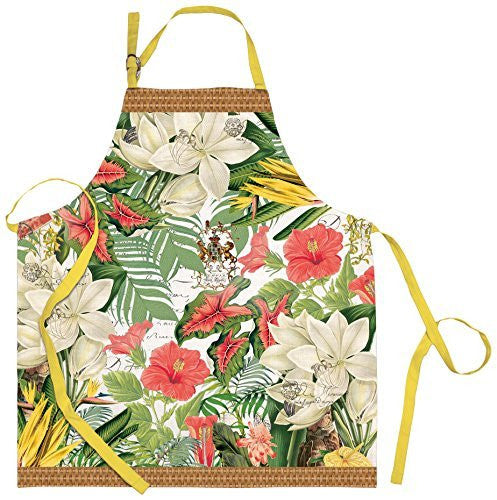 Michel Design Works Cotton Chef Apron, Vanilla Palm